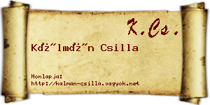 Kálmán Csilla névjegykártya