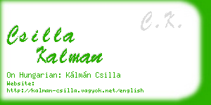 csilla kalman business card