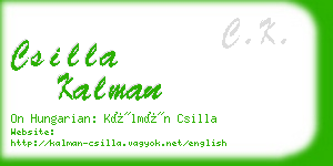 csilla kalman business card
